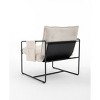 Vynxaria 2 Chairs in 1 Box, Upholstered hanging armchair with arm pocket metal frame, crushed foam cushions and skin-friendly braid - 4 of 4