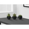 NicBex Set of 3 Mini Faux Grass Plants in Grey Pots, Fake Tabletop Greenery for Desk, Shelf & Bathroom Decor, Artificial Plants Indoor - 3 of 4