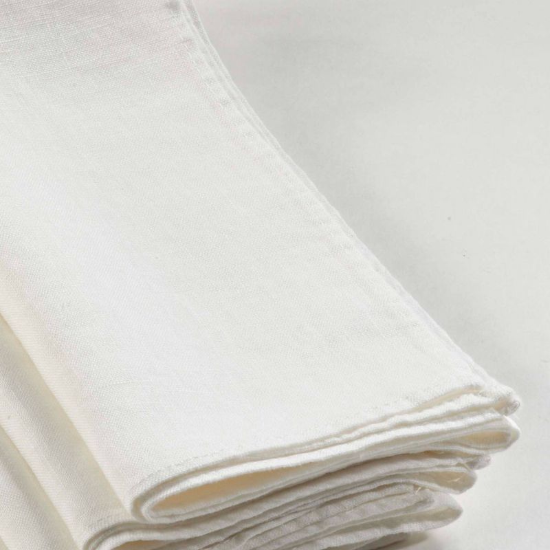 100% Linen Design Napkins Ivory (Set of 4), 2 of 4