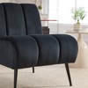 Maliang 24.4" Wide Modern Upholstered Armless Chair with Rubber Wood Legs, for Living Room,Bedroom - 3 of 4