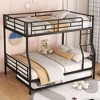 NicBex Full Over Full Bunk Bed with Safety Guardrail and Trundle,Loft Bed with Ladder and Converts to 2 Beds,Noise Reduced Bunk Beds for Bedroom - 2 of 4
