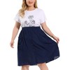 Agnes Orinda Women's Plus Size Casual Elastic Waist Suspender Skirt with Front Pockets - 2 of 4