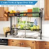 4 Basket Over Sink Dish Rack Adjustable 30-41.5" W x 20.5" H, Space Saving Drying Rack - 2 of 4