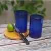 Dos Sueños Mexican Hand Blown Drinking Glasses - Pure Cobalt Design - 14oz - Set of 2 - 2 of 3