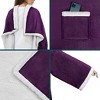 PAVILIA Wearable Blanket with Sleeves for Women Men Adults, Warm Soft Plush Snuggle Pocket Sleeved TV Throw - 3 of 4