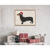 Kate & Laurel All Things Decor 18"x24" Sylvie Dachshund Through The Snow Framed Canvas Wall Art by Jake Goossen: Modern Decor - 4 of 4