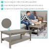 Sunnydaze MDF Indoor Coffee Table with Lower Shelf - 16" H - Thunder Gray - 2 of 4
