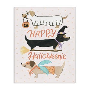 Stupell Industries Happy Halloweenie Festive Dogs Wearing Cute Costumes Canvas Art, 16" x 20" - 1 of 4