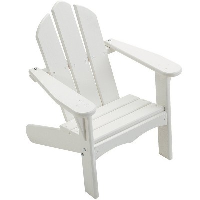 Little Colorado Handcrafted Durable Knotty Pine Wood Kids Classic Adirondack Indoor Outdoor Porch Patio Chair for Children Ages 2 to 7 Years, White