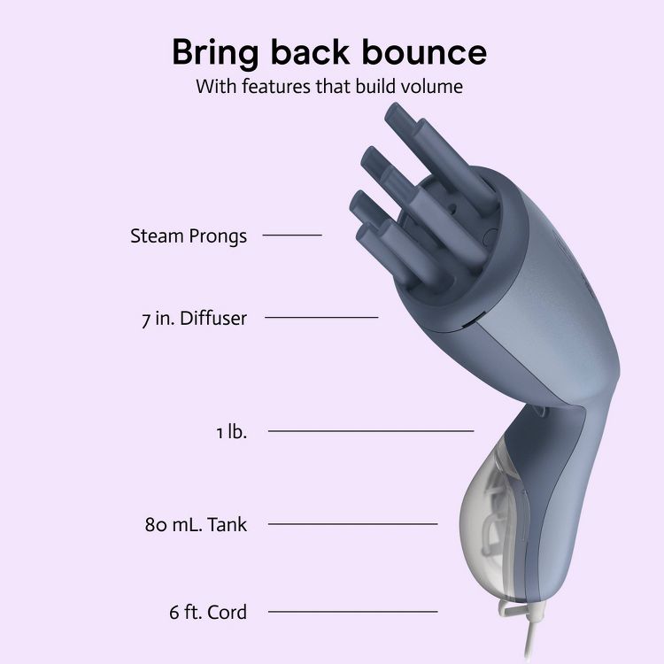 INFINITI PRO CONAIR Steam Therapy Hair Steamer: Volumizing Styling Tool for Textured & Curly Locks, 650 Watt, 4 of 8
