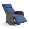 Belord Outdoor Swivel Recliner Chair, Recliner Patio Swivel Chair with Adjustable Reclining Back and Lifting Footrest, Wicker Outdoor Lounge Chair - 4 of 4