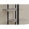 Bookshelf, Bookcase, Etagere, 5 Tier, 60"h, Office, Bedroom, Brown Laminate, Black Metal, Contemporary, Modern - 3 of 4