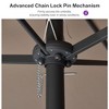 PURPLE LEAF 15ft Patio Market Umbrella and Base Double-Sided Rectangle Outdoor Table Sun Umbrellas with Crank - 4 of 4