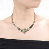 Guili 14K Gold-Plated Cubic Zirconia Leopard Necklace, showcasing fierce sophistication and a bold design that makes a luxurious statement. - 2 of 3