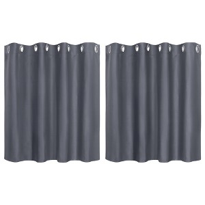 PiccoCasa Window Rod Pocket Valance Thermal Insulated Curtain Panels 2Pcs - 1 of 4