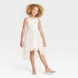 Girls' Hi-Lo Hem Sleeveless Dress - Cat & Jack™ Cream