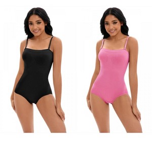 INSPIRE CHIC 2 Pcs Women's Cami Convertible Straps Slimming Waisted Buttons Bottom Butt Lifter Body Shapers - 1 of 4