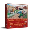 Sunsout Neighbors Helping Neighbors 1000 pc   Jigsaw Puzzle 39905 - 2 of 4