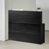 VEVOR Reception Desk, 55Inch L-Shaped Front Counter Table, Office Reception Counter with Drawer Keyboard Tray and Storage Cabinet, Black - 2 of 4