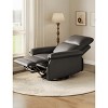 Manual Recliner Chair for Adults, PU Leather Swivel Rocker Recliner with Padded Armrests, Upholstered Reclining Chair for Living Room or Nursery - 2 of 4