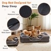 LOVMOR Memory Foam Pet Bed for Small Dogs & Cats with Washable Removable Cover Non-Slip Base Waterproof Liner Egg Crate Foam for Improved Sleep - 2 of 4