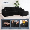 MAXYOYO 110" Modular Sectional Sofa Couch, with L-Shape Chaise, Modern Boneless Couch for Living Room, No Assembly Required - 4 of 4