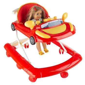 Toy Time Doll Walker-Baby Doll and Stuffed Animal Mobile Push Toy with Fun Car Design