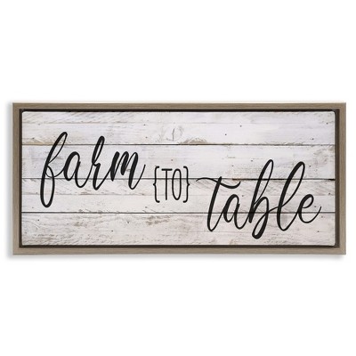 Stupell Industries Planked Style Farm to Table, 25" x 11"