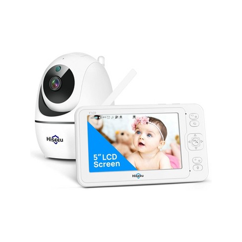 Hiseeu Infant And Baby Monitor With Pan, Camera 5 In. Lcd Screen With 1080p Camera, Two Way Audio, No Wi-fi Required : Target