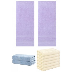 REGALWOVEN Striped Soft Absorbent Bathroom Cotton Towel Set 3 Pcs - 1 of 4