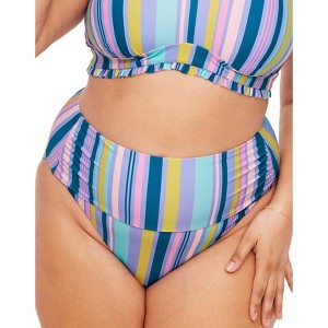 Adore Me Women's Rainey High Waisted Swimwear Bottom - 1 of 4