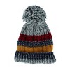 Snuggle Buds Kids' One Size Striped Winter Beanie Hat with Pom - 2 of 3
