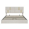 Queen Size House Bed Platform Bed Frame for Kid with Storage, Velvet - ModernLuxe - 4 of 4