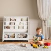 Kids Bookshelf and Toy Storage Organizer, Multifunctional 4 Tier Wooden Kids Book Shelf with Bookcase Display Stand in Kids Room - 2 of 4