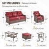 Gymojoy Outdoor Sofa Table with Swivel Chairs Gilder Chairs Patio Funiture Set - 3 of 4