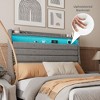 COZONY LED Bed Frame with Upholstered Headboard, Platform Bed with Storage and Charging Station for Modern Bedroom - 3 of 4