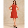 INSPIRE CHIC Women's Work Round Neck Sleeveless Fit and Flare Dresses - 2 of 4