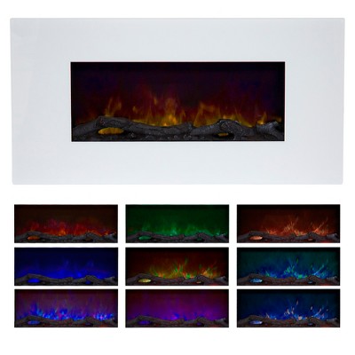 Northwest 36'' Color Changing Led Electric Fireplace with Remote White