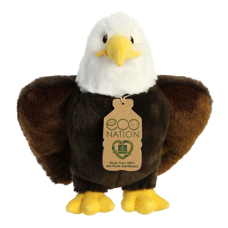 Aurora Medium Eagle Eco Nation Eco-Friendly Stuffed Animal Brown 9.5", 1 of 7