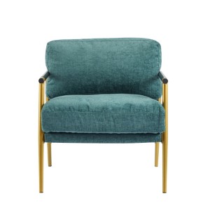 TiramisuBest 27.56" Modern Accent Chair with Plush Cushions & Wooden Armrests,Minimalist Metal Frame, Perfect for Living, Bedroom,Green - 1 of 4