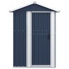 VidaXL Garden Shed Anthracite 49.6"x38.4"x69.7" Galvanized Steel - 3 of 4
