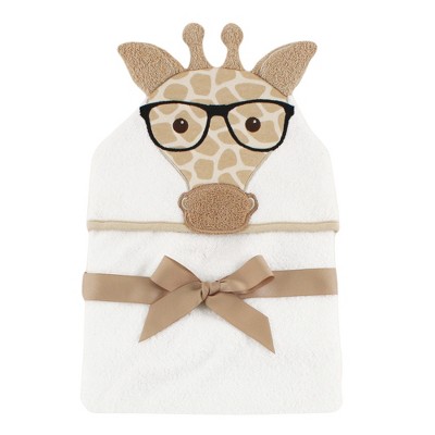 Hudson Baby Infant Girl Cotton Animal Face Hooded Towel - Lamb, One Size