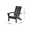 CAVINAS Acacia Wood Folding Adirondack Chair, Rustic Outdoor Lounge Chair with Foldable Design, Patio Folding Chair, Outdoor Seating for Garden - 3 of 4