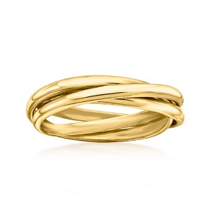 Ross-Simons Italian 18kt Gold Over Sterling Rolling Ring - 1 of 4