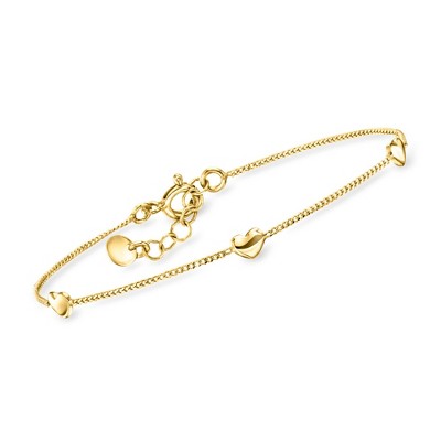 Pure Collection by Ross-Simons Italian 18kt Gold Vermeil Mini Heart Station Bracelet