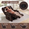 Lirago Reclining Armchair with Footrest and Side Pocket-Brown Chenille Recliner for Living Room - 2 of 4