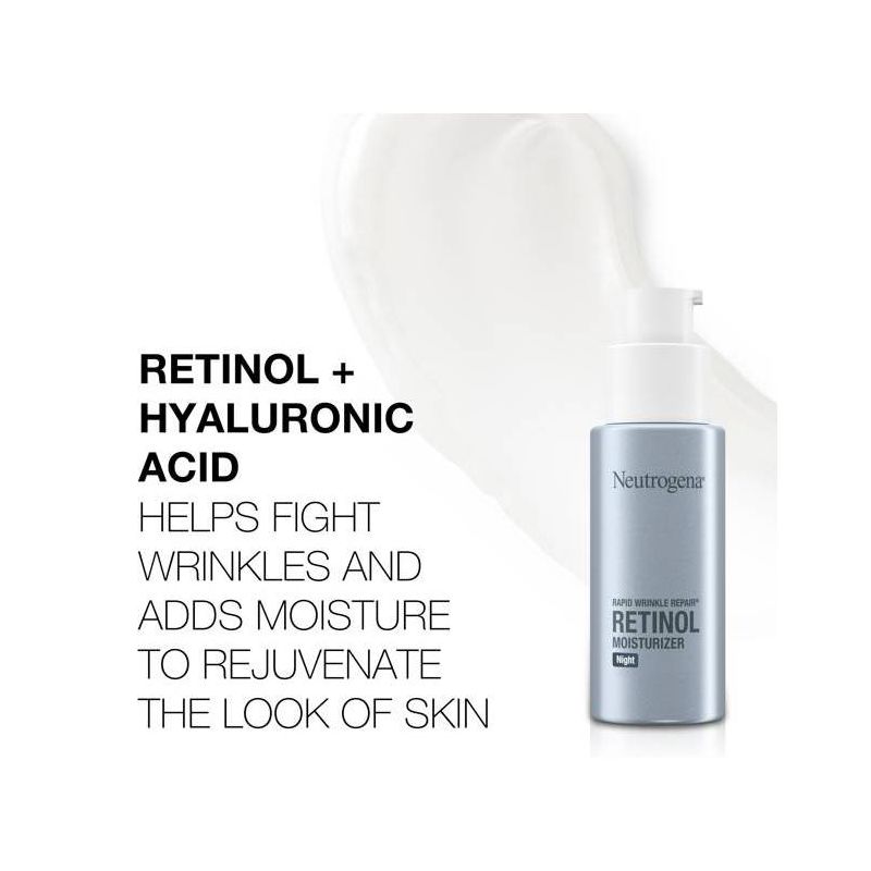 Neutrogena Rapid Wrinkle Repair Retinol Night Face Moisturizer with Hyaluronic Acid - 1 fl oz, 6 of 14