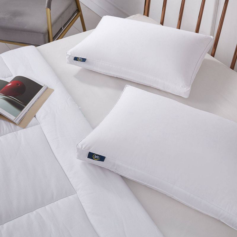 Serta Cotton Blend European Down Firm Bed Pillow, 3 of 5