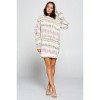 Slickblue Soft Terry Brushed Print Sweater Dress – Casual Dress in Cream, Perfect for Fall/Winter, S-L - 2 of 4