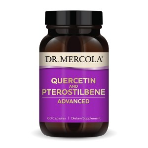 Dr. Mercola Quercetin and Pterostilbene Advanced, 30 Servings (60 Capsules), Dietary Supplement, Supports Lung and Immune Health, Non GMO - 1 of 4